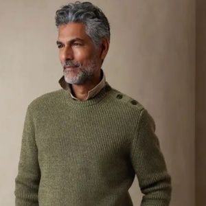 Banana Republic Cala Marled Cotton-Blend Sweater